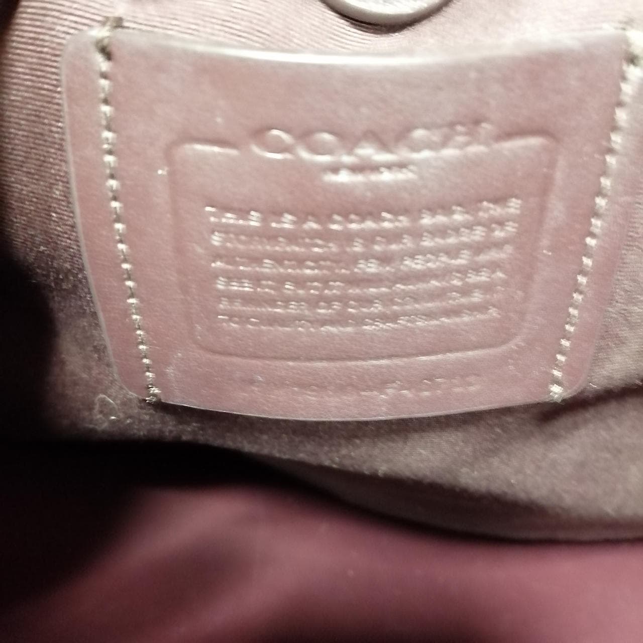 Gray leather handbag 7