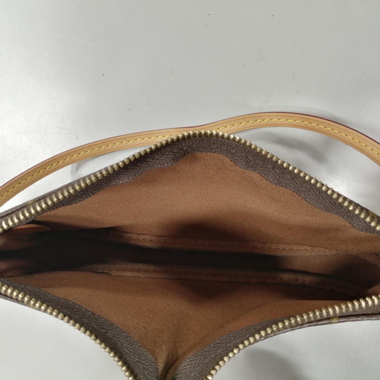 Monogram Mini Pochette Accessories m58009 Brown Leather Shoulder 6