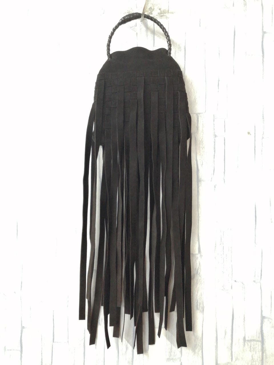 Bottega Veneta Suede Fringe Mini Bag Made in Italy 2