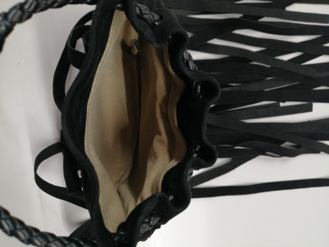 Bottega Veneta Suede Fringe Mini Bag Made in Italy 3