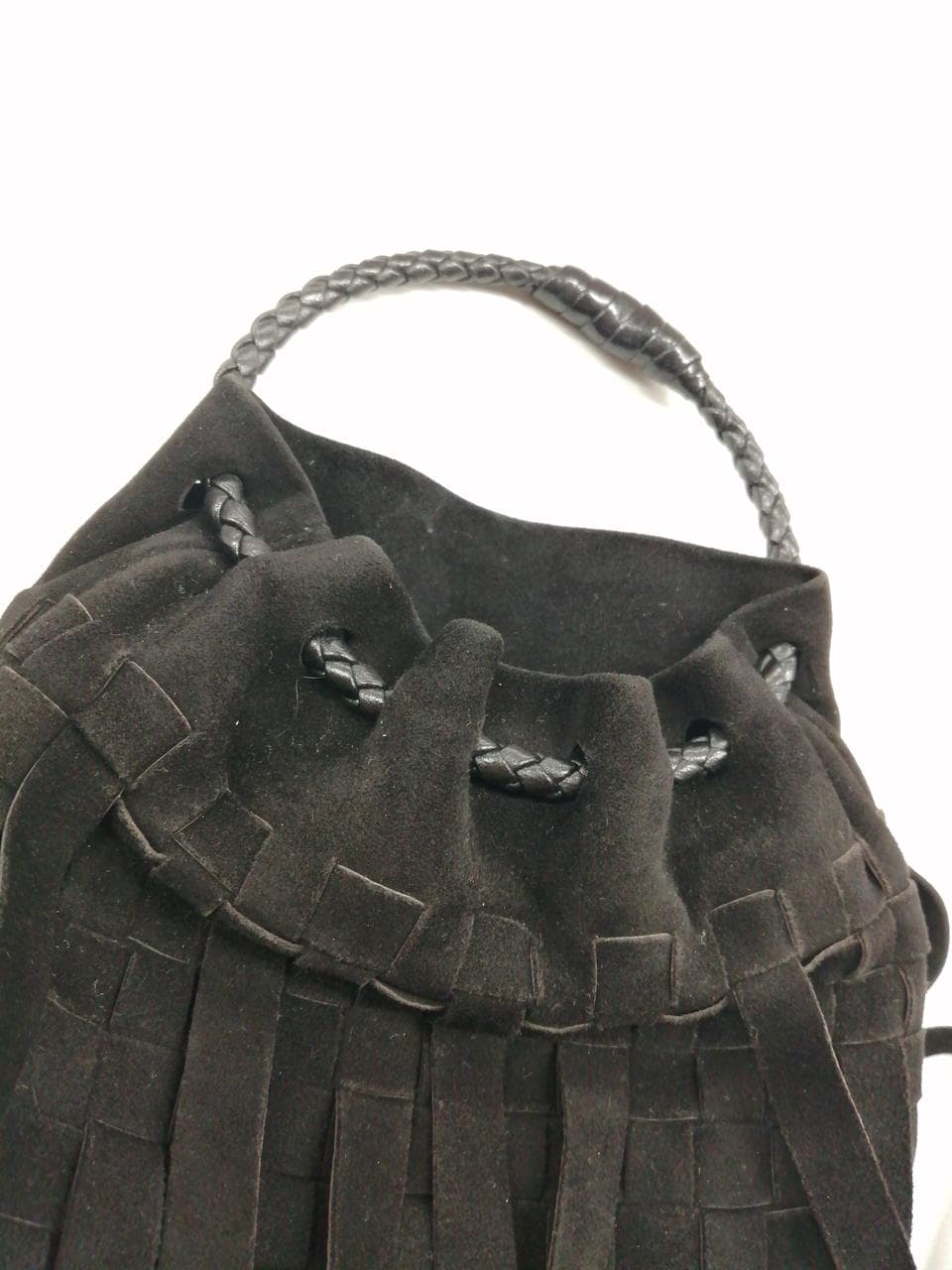 Bottega Veneta Suede Fringe Mini Bag Made in Italy 7