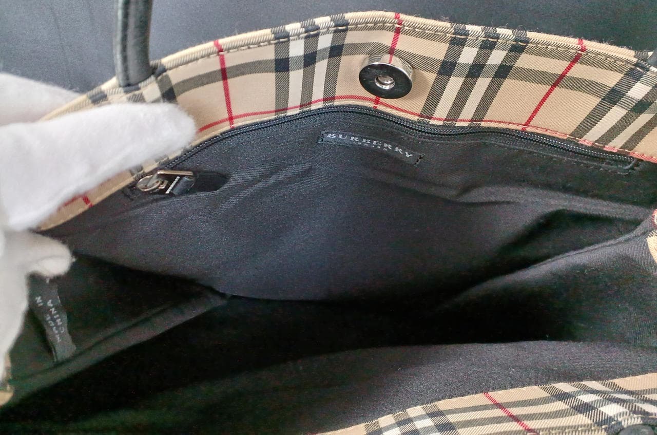 Nova check pattern handbag 12