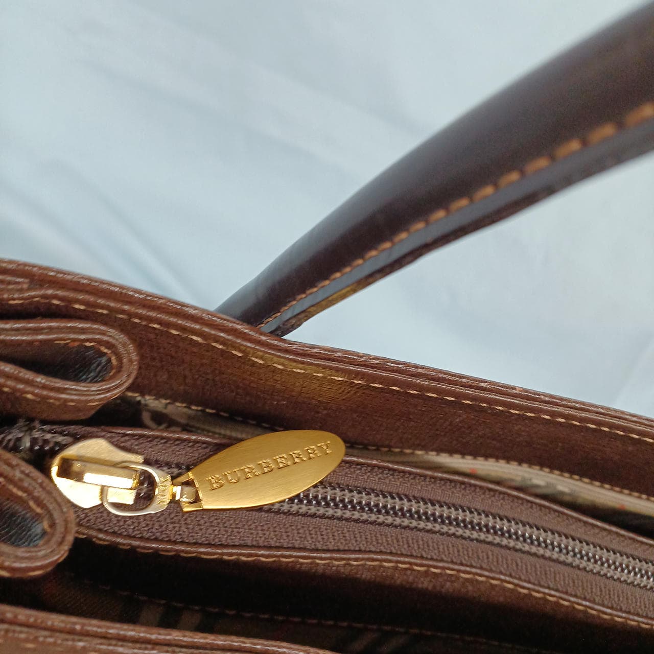 Handbag, Leather/Nova Check 15