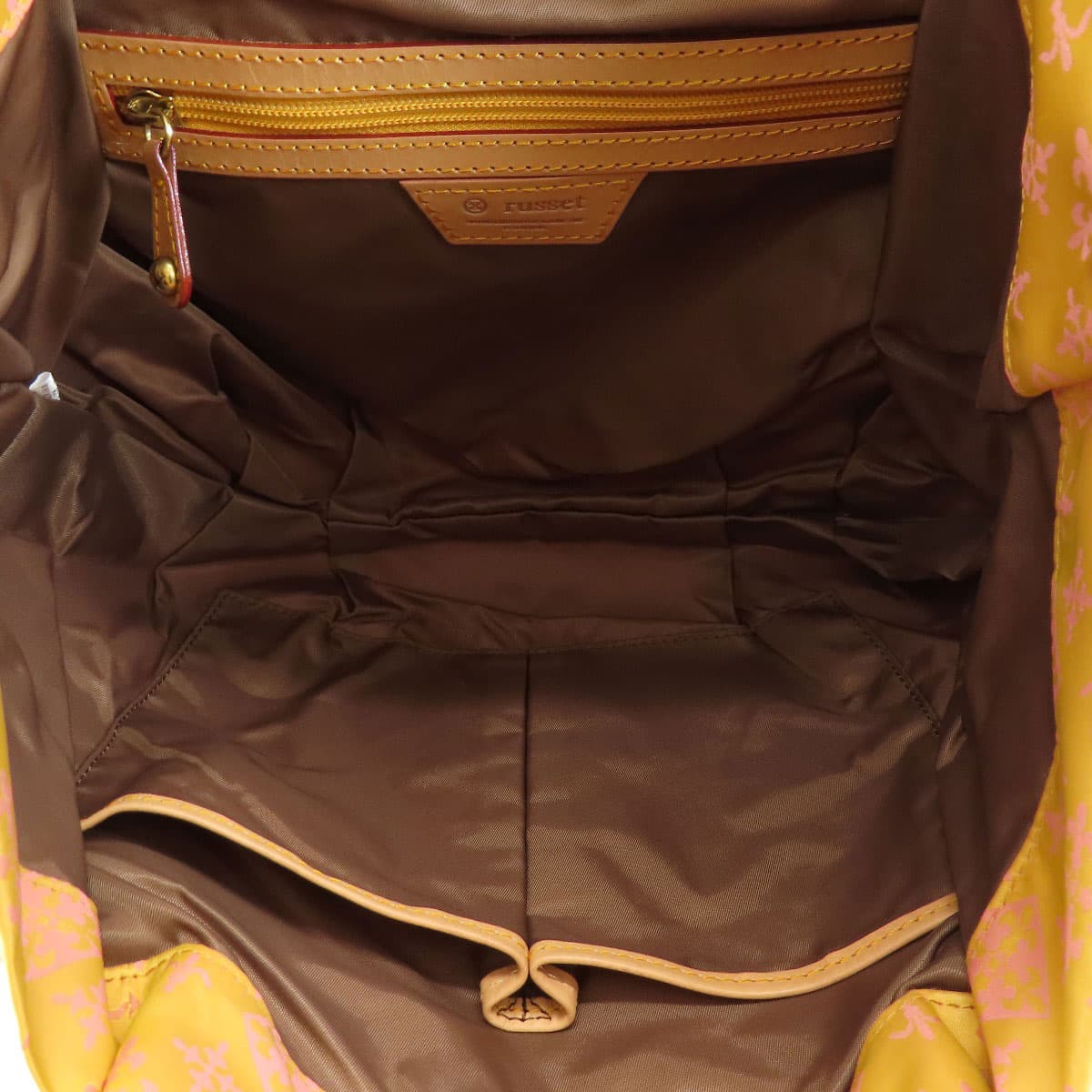 Russet Lily Emblem Handbag Nylon Material Ladies [Used] [russet] 5