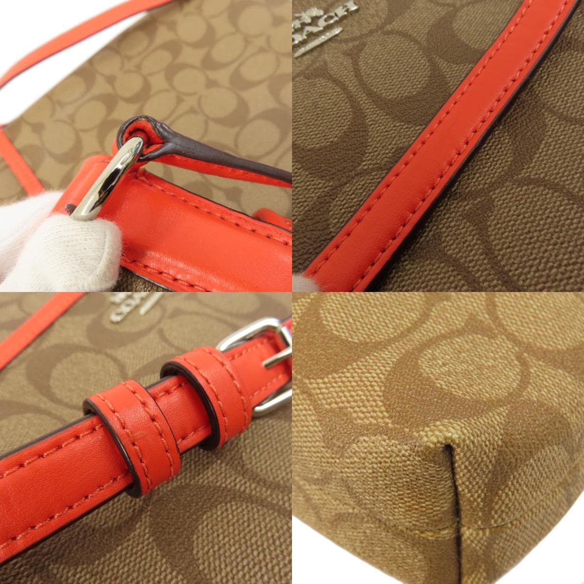 Coach F58297 Long Shoulder Signature Shoulder Bag PVC/Leather for Women [Used] [COACH] F58297 9