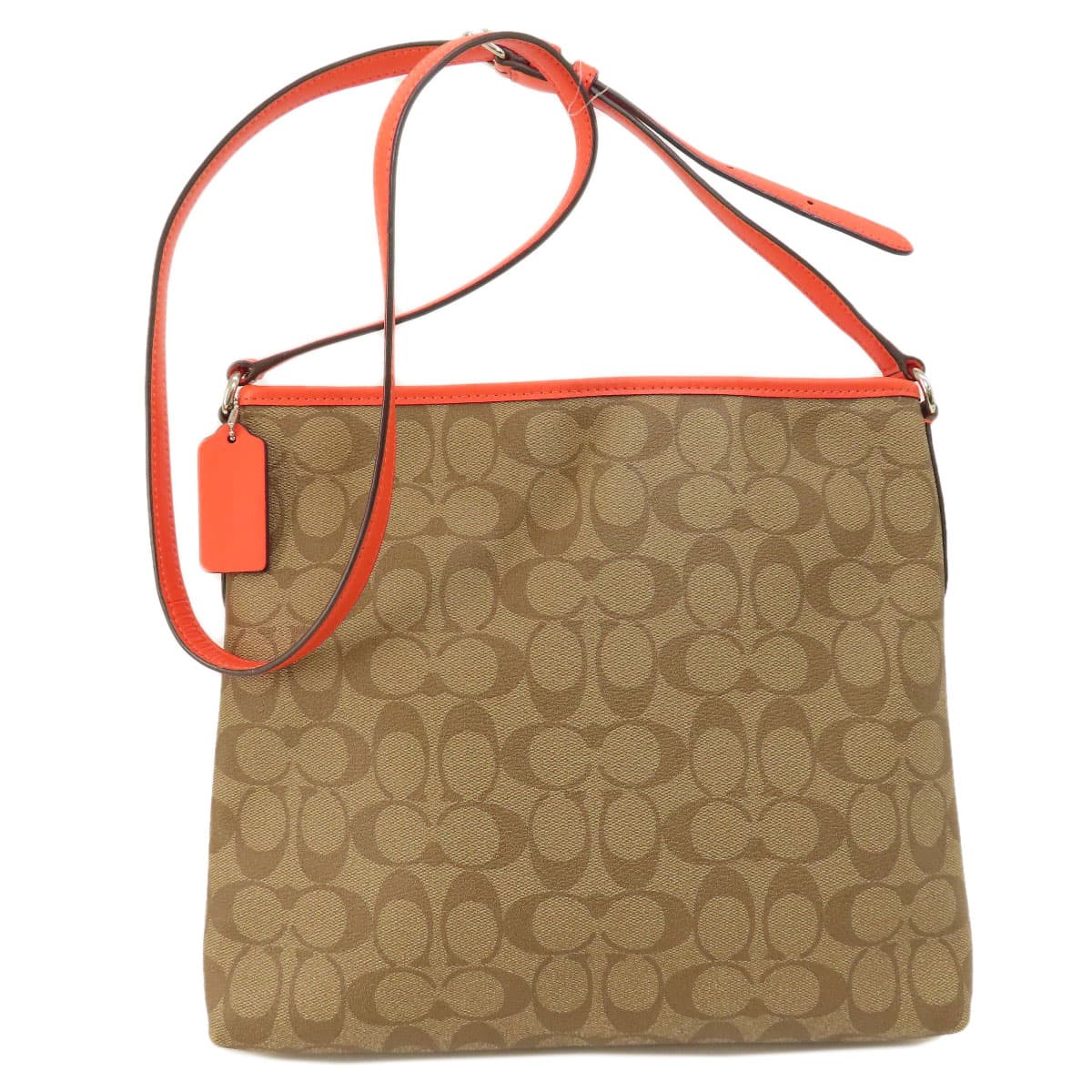 Coach F58297 Long Shoulder Signature Shoulder Bag PVC/Leather for Women [Used] [COACH] F58297 2