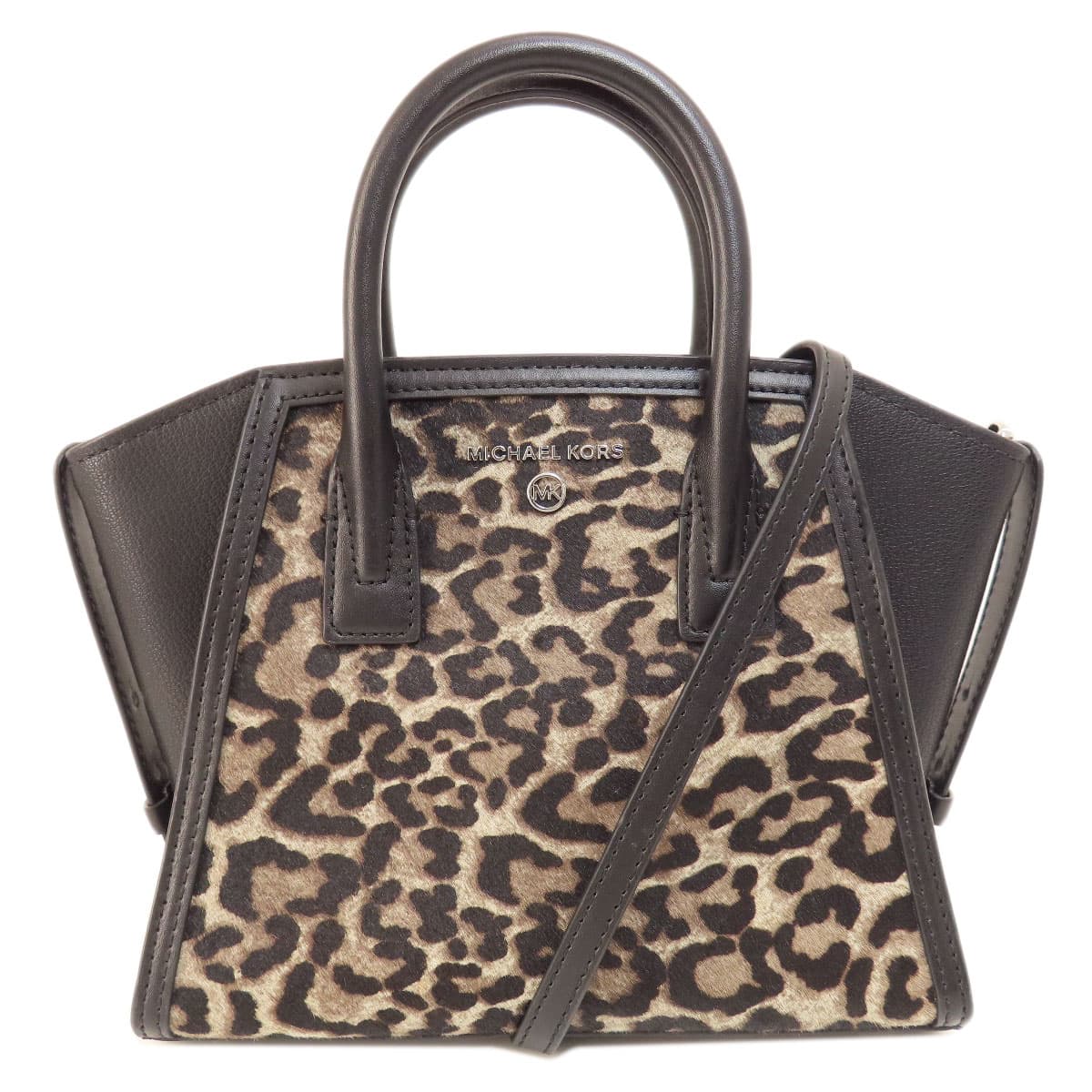 Michael Kors Leopard Print 2WAY Handbag Leather/Haircalf for Women [Used] [Michael Kors]