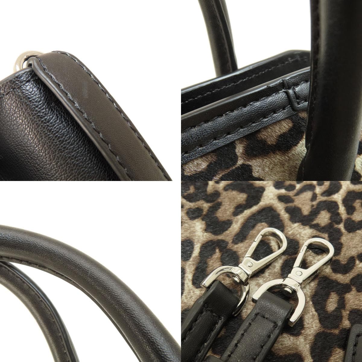 Michael Kors Leopard Print 2WAY Handbag Leather/Haircalf for Women [Used] [Michael Kors] 8