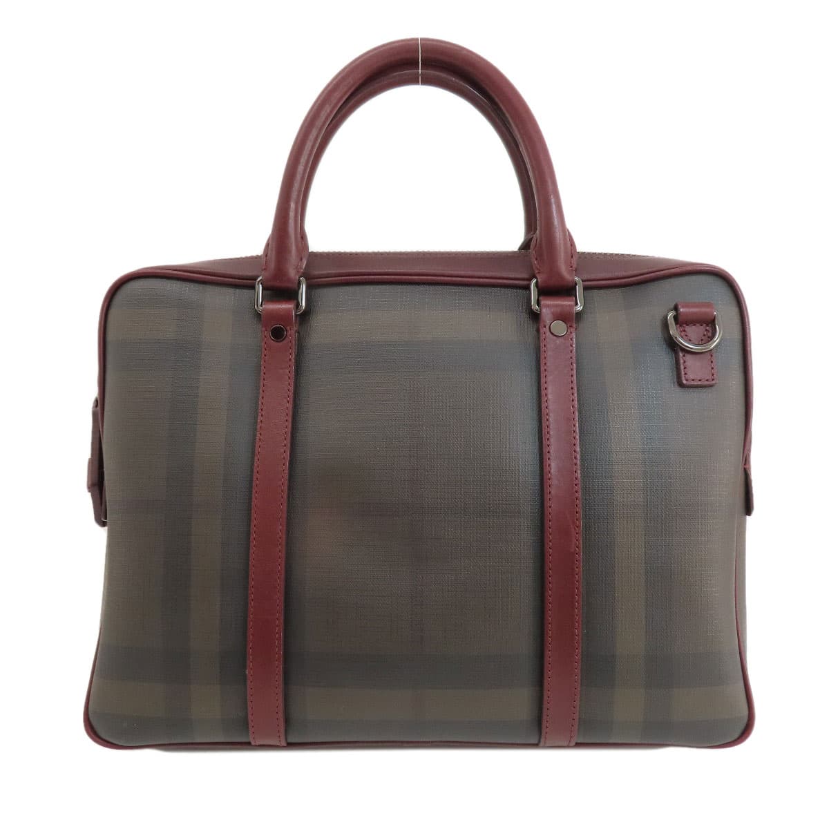 Burberry Check Pattern 2WAY Handbag PVC/Leather Ladies [Used] [BURBERRY] 2