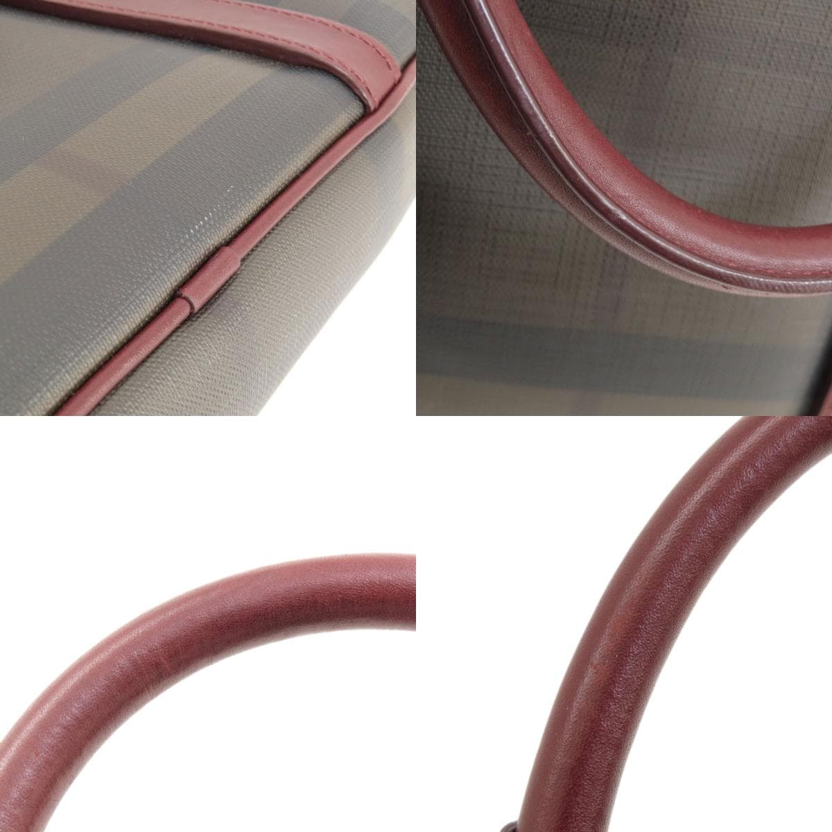 Burberry Check Pattern 2WAY Handbag PVC/Leather Ladies [Used] [BURBERRY] 8