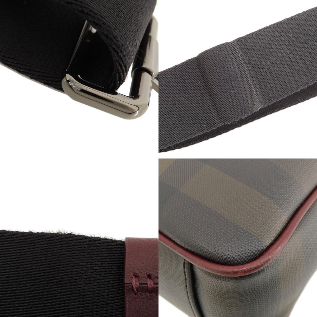 Burberry Check Pattern 2WAY Handbag PVC/Leather Ladies [Used] [BURBERRY] 9