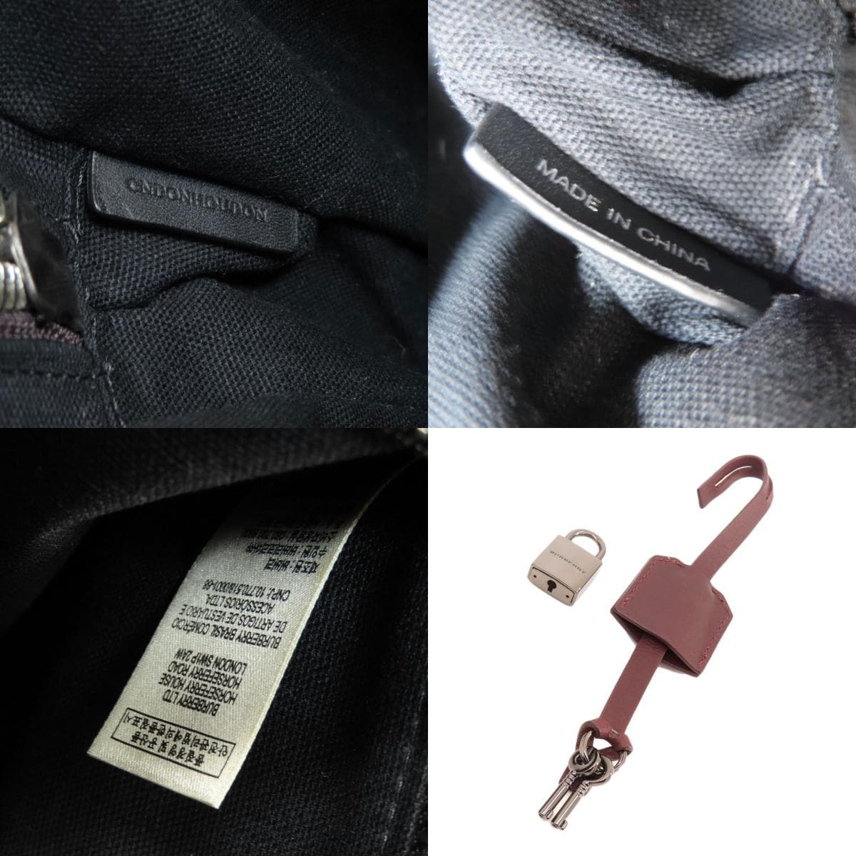 Burberry Check Pattern 2WAY Handbag PVC/Leather Ladies [Used] [BURBERRY] 4