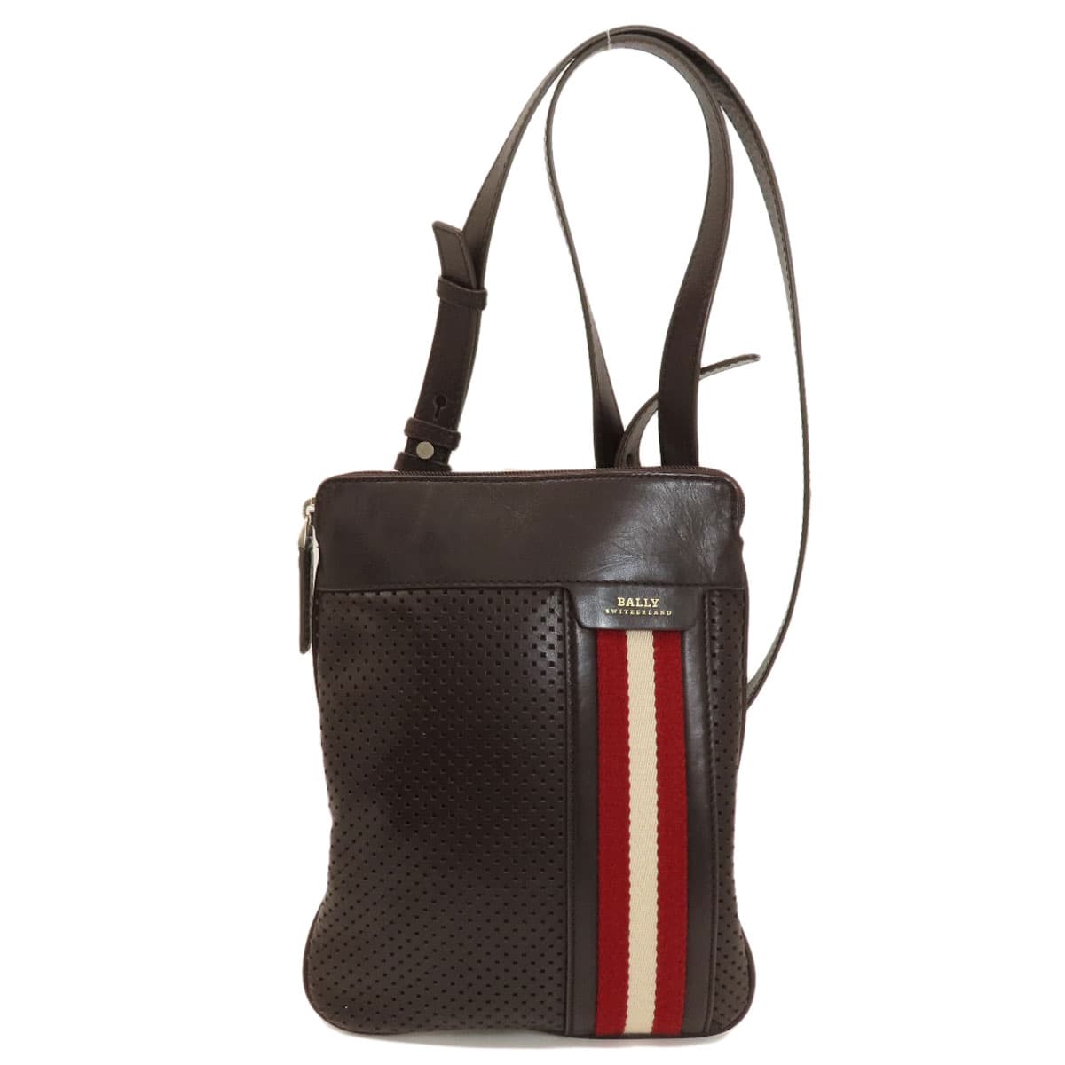 BALLY Bary Stripe Shoulder Bag Leather Women's [Used] [BALLY]