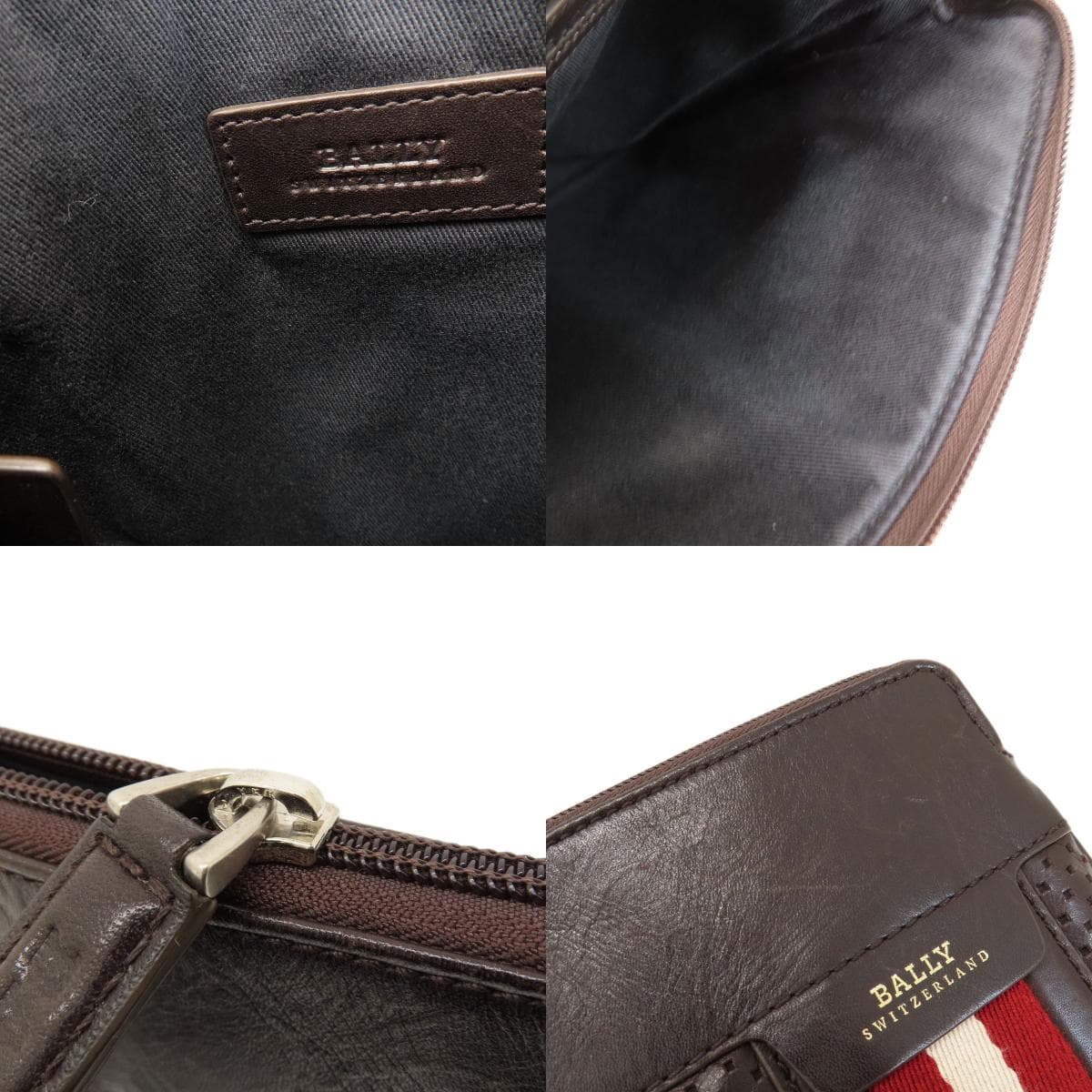 BALLY Bary Stripe Shoulder Bag Leather Women's [Used] [BALLY] 7