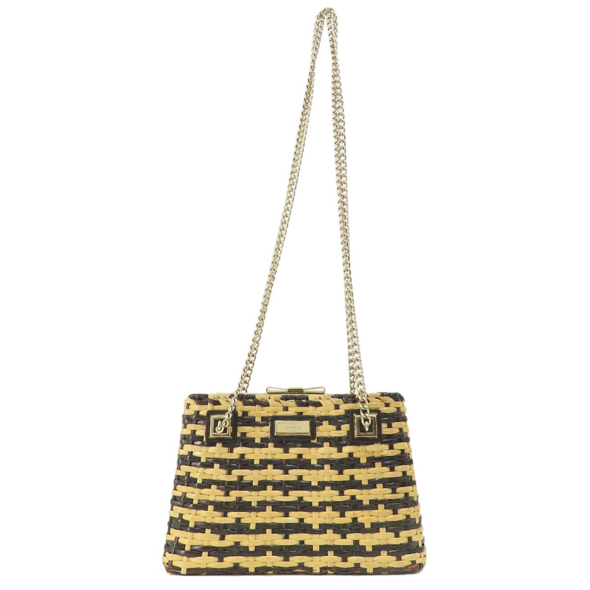 Kate Spade wicker bag tote bag metal/plant cord for ladies [used] [kate spade]