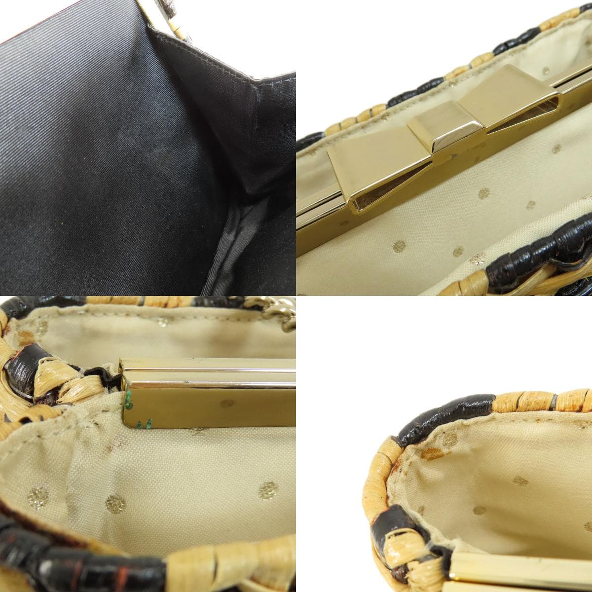 Kate Spade wicker bag tote bag metal/plant cord for ladies [used] [kate spade] 7