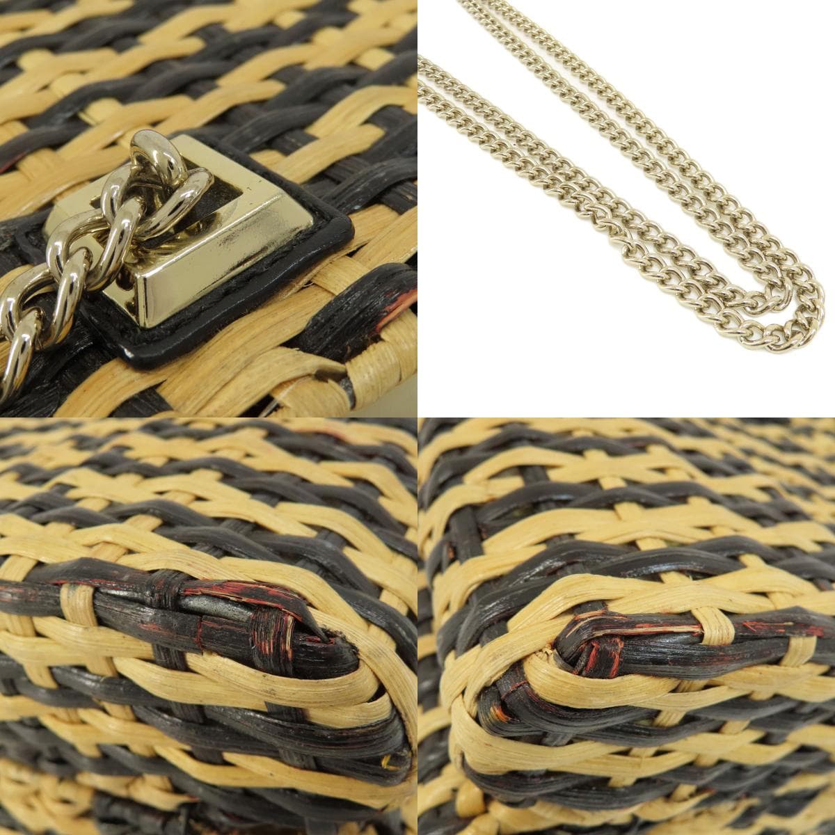 Kate Spade wicker bag tote bag metal/plant cord for ladies [used] [kate spade] 9