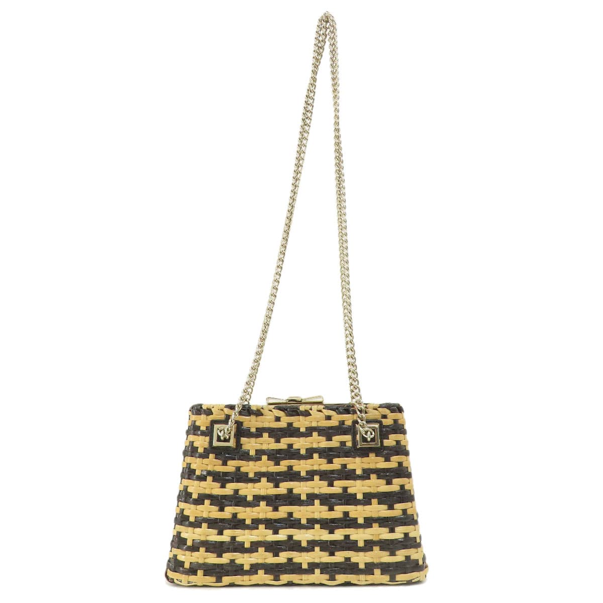 Kate Spade wicker bag tote bag metal/plant cord for ladies [used] [kate spade] 2