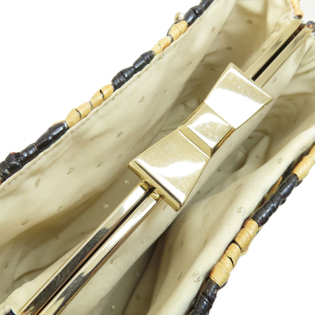 Kate Spade wicker bag tote bag metal/plant cord for ladies [used] [kate spade] 5