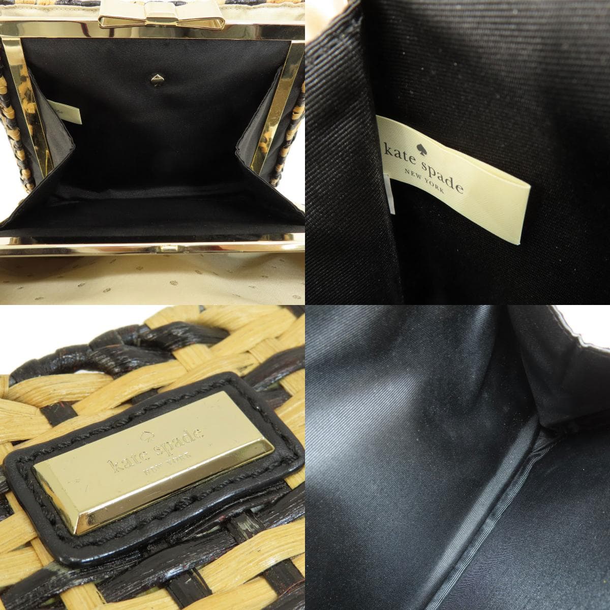 Kate Spade wicker bag tote bag metal/plant cord for ladies [used] [kate spade] 6