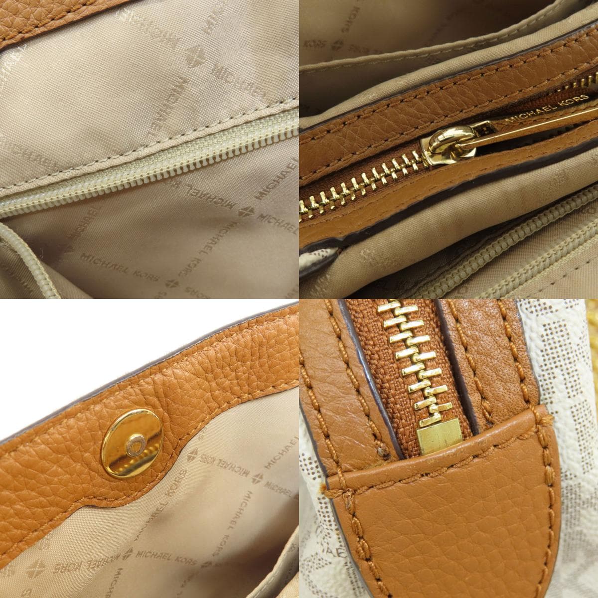 Michael Kors MK Signature Tote Bag Leather/Coated Canvas Women's [Used] [Michael Kors] 8