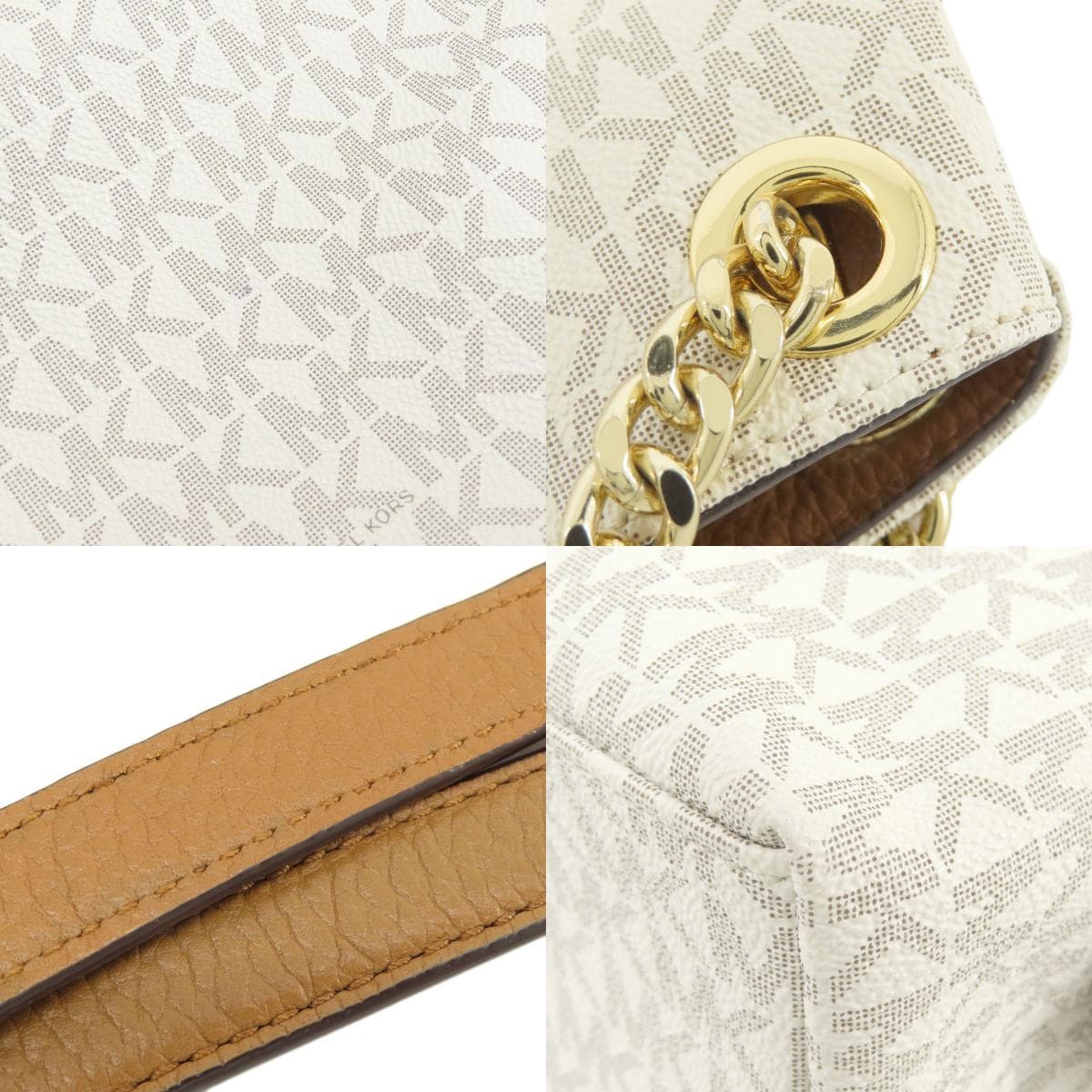 Michael Kors MK Signature Tote Bag Leather/Coated Canvas Women's [Used] [Michael Kors] 9