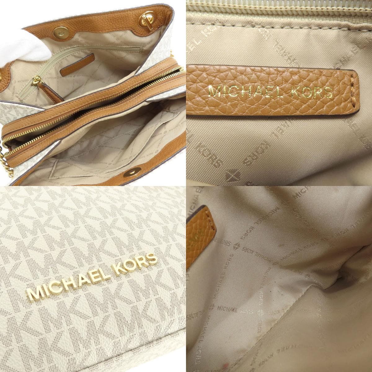 Michael Kors MK Signature Tote Bag Leather/Coated Canvas Women's [Used] [Michael Kors] 6