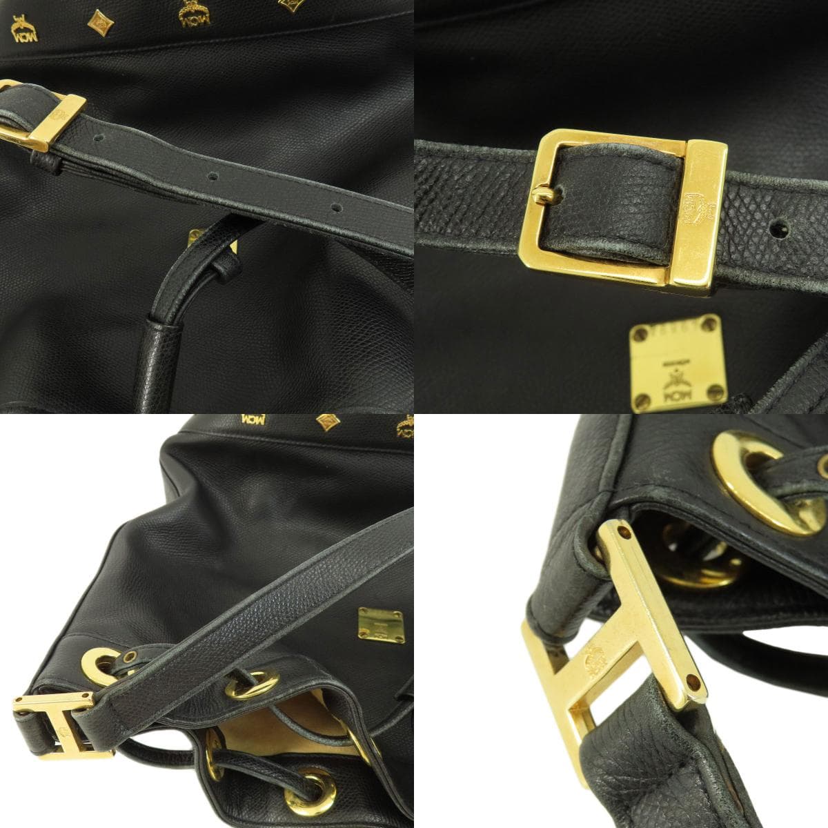 MCM logo hardware shoulder bag leather for women [Used] [MCM] 8