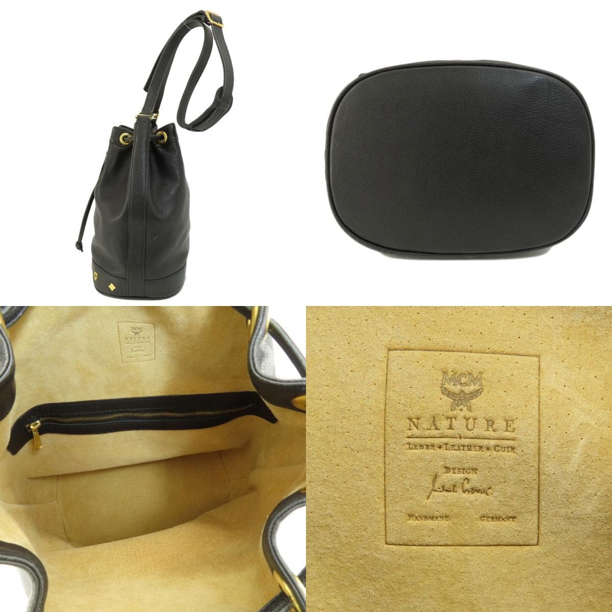 MCM logo hardware shoulder bag leather for women [Used] [MCM] 3