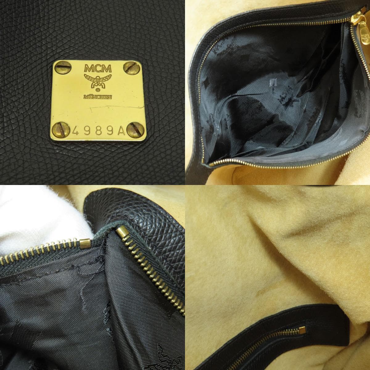 MCM logo hardware shoulder bag leather for women [Used] [MCM] 4