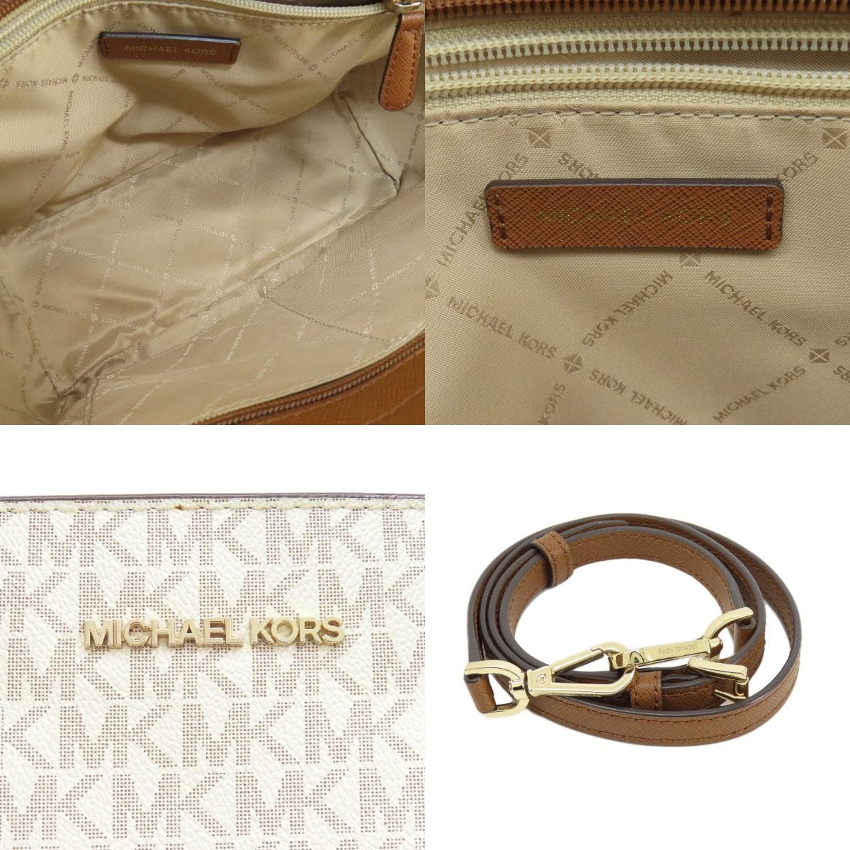 Michael Kors MK Signature 2WAY Handbag Leather/PVC Ladies [Used] [Michael Kors] 5