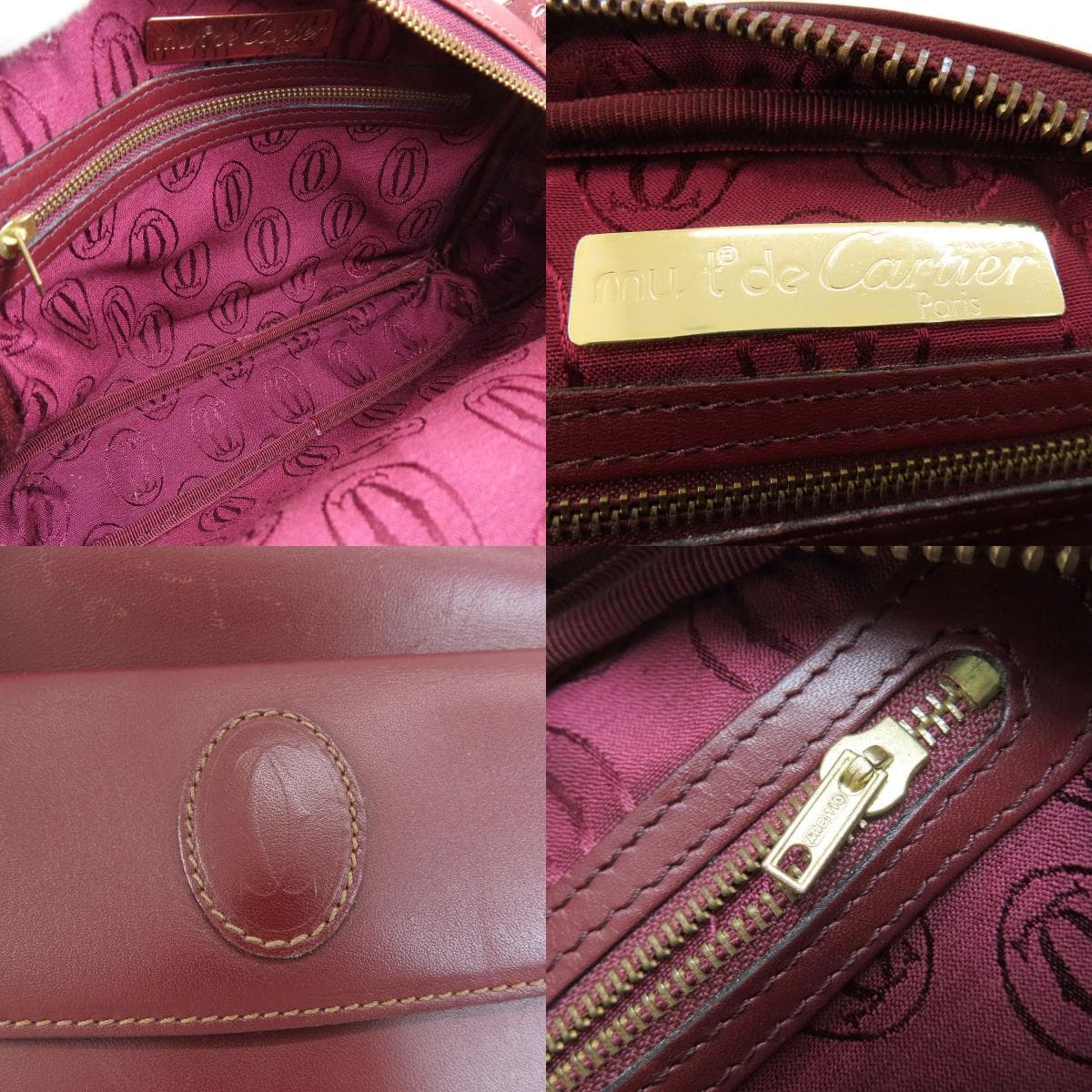 Cartier Must Line Shoulder Bag Leather Ladies [Used] [CARTIER] 5
