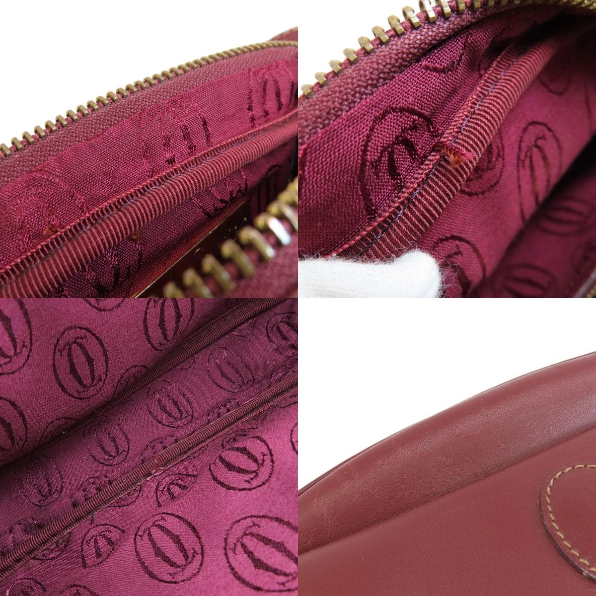 Cartier Must Line Shoulder Bag Leather Ladies [Used] [CARTIER] 6