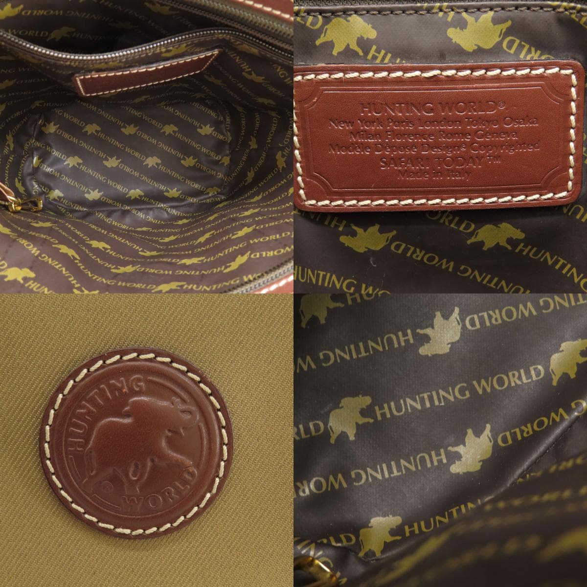 Hunting World logo tote bag canvas for ladies [Used] [HUNTING WORLD] 5