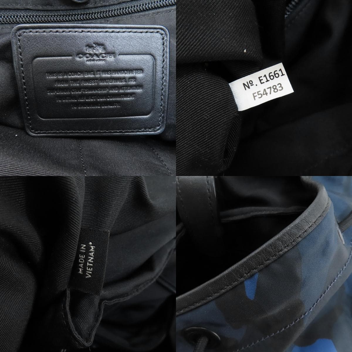 Coach F54783 Camouflage Pattern Backpack/Daypack Nylon Material for Women [Used] [COACH] F54783 10