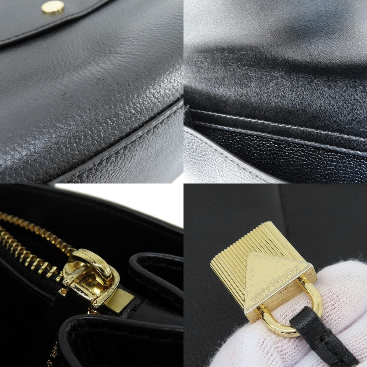 Michael Kors Logo Tote Bag Leather Women's [Used] [Michael Kors] 7