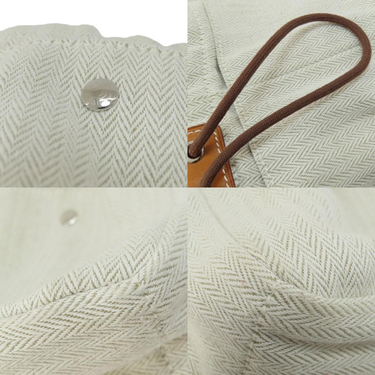 Hermes Foolbi 20 Cosmetic Pouch Toile Chevron Ladies [Used] [HERMES] 9