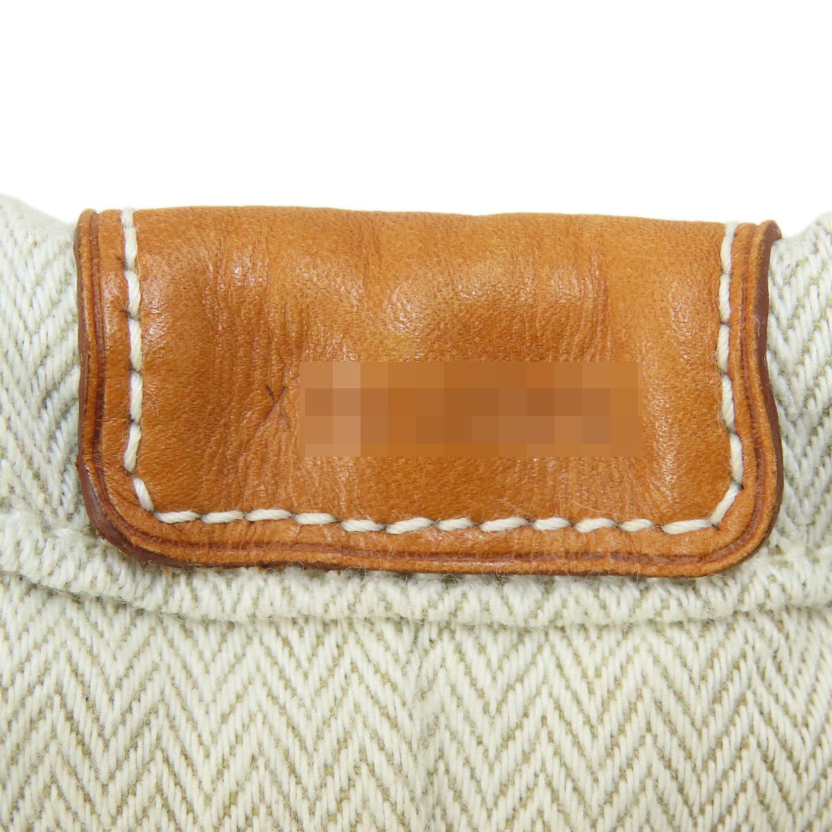 Hermes Foolbi 20 Cosmetic Pouch Toile Chevron Ladies [Used] [HERMES] 7