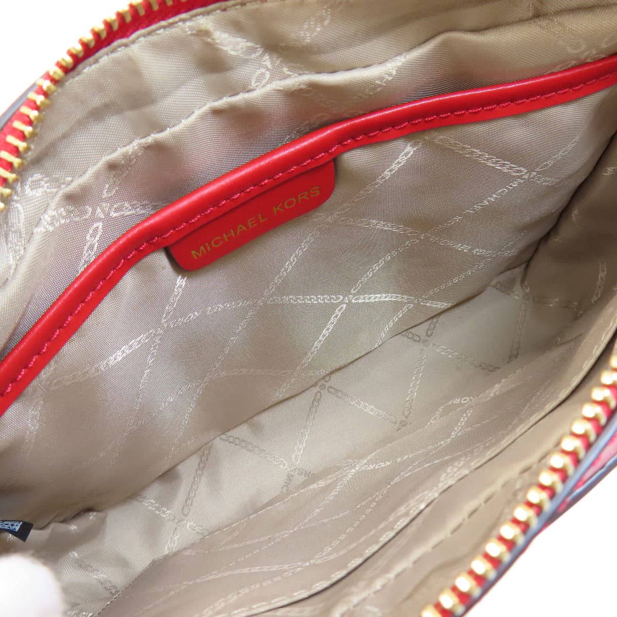 Michael Kors Stripe MK Signature Shoulder Bag PVC Women's [Used] [Michael Kors] 5