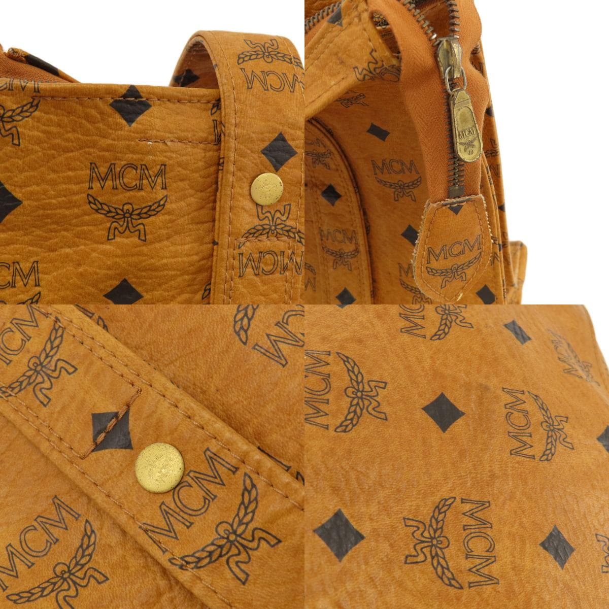 MCM Logo Design Shoulder Bag Leather Women's [Used] [MCM] 8