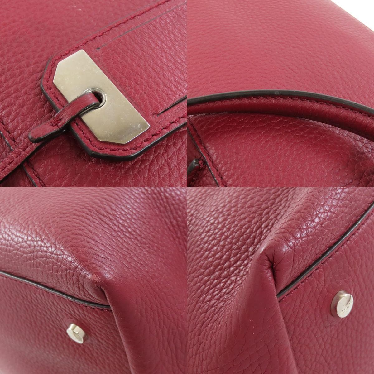 Tod's Simple Design Tote Bag Leather Ladies [Used] [TODS] 9