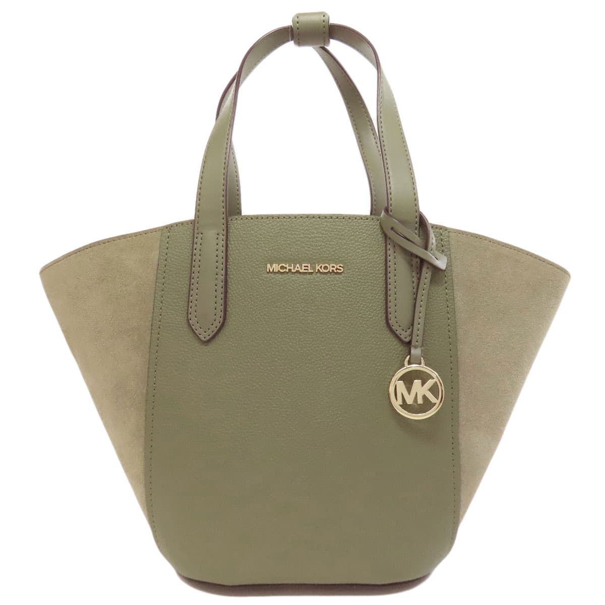 Michael Kors Logo Tote Bag Leather/Suede for Women [Used] [Michael Kors]