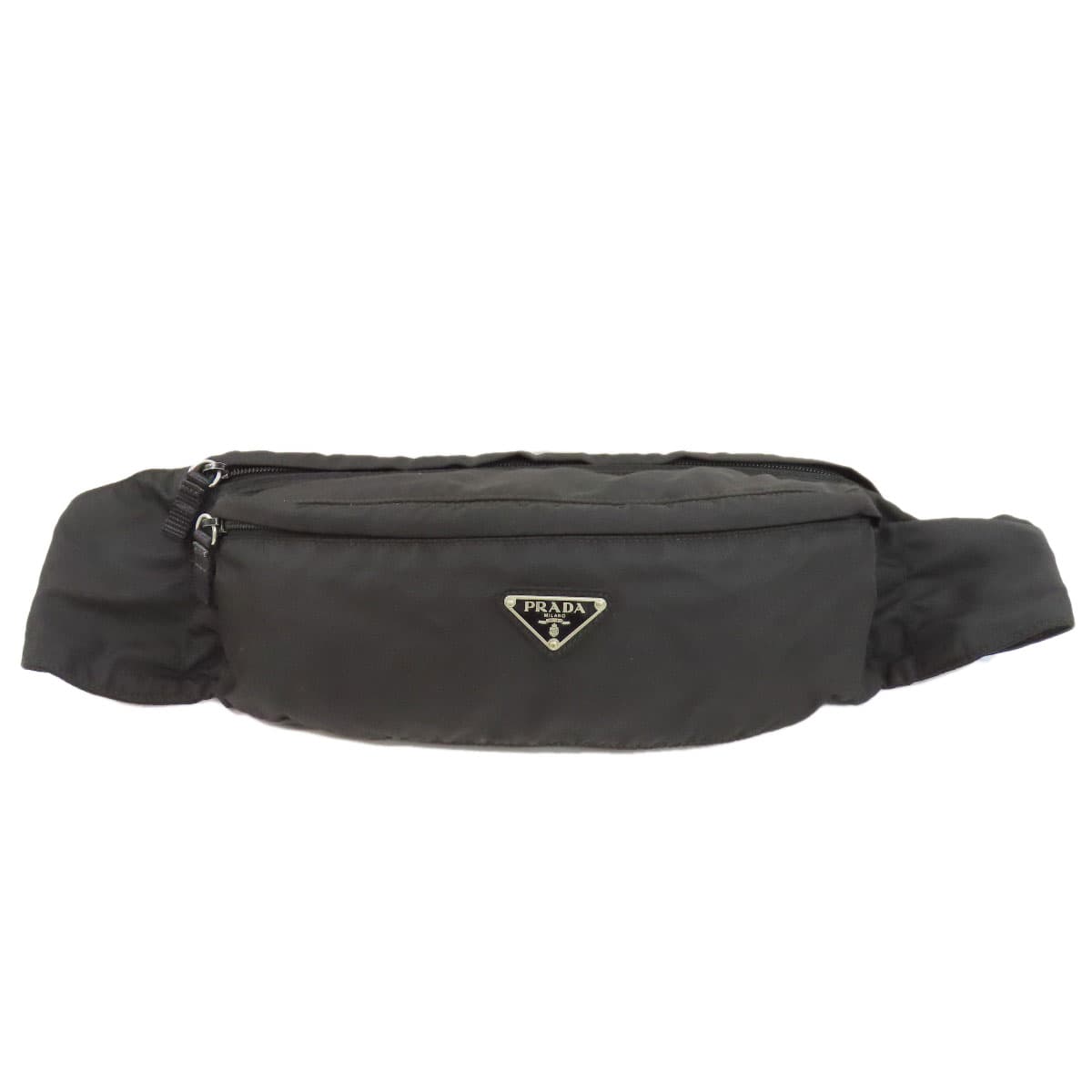 Prada logo metal fittings hip bag / waist bag made of nylon material for women [Used] [PRADA]