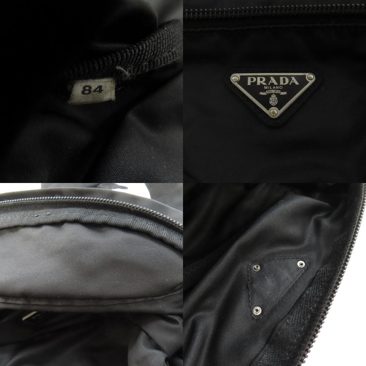 Prada logo metal fittings hip bag / waist bag made of nylon material for women [Used] [PRADA] 8