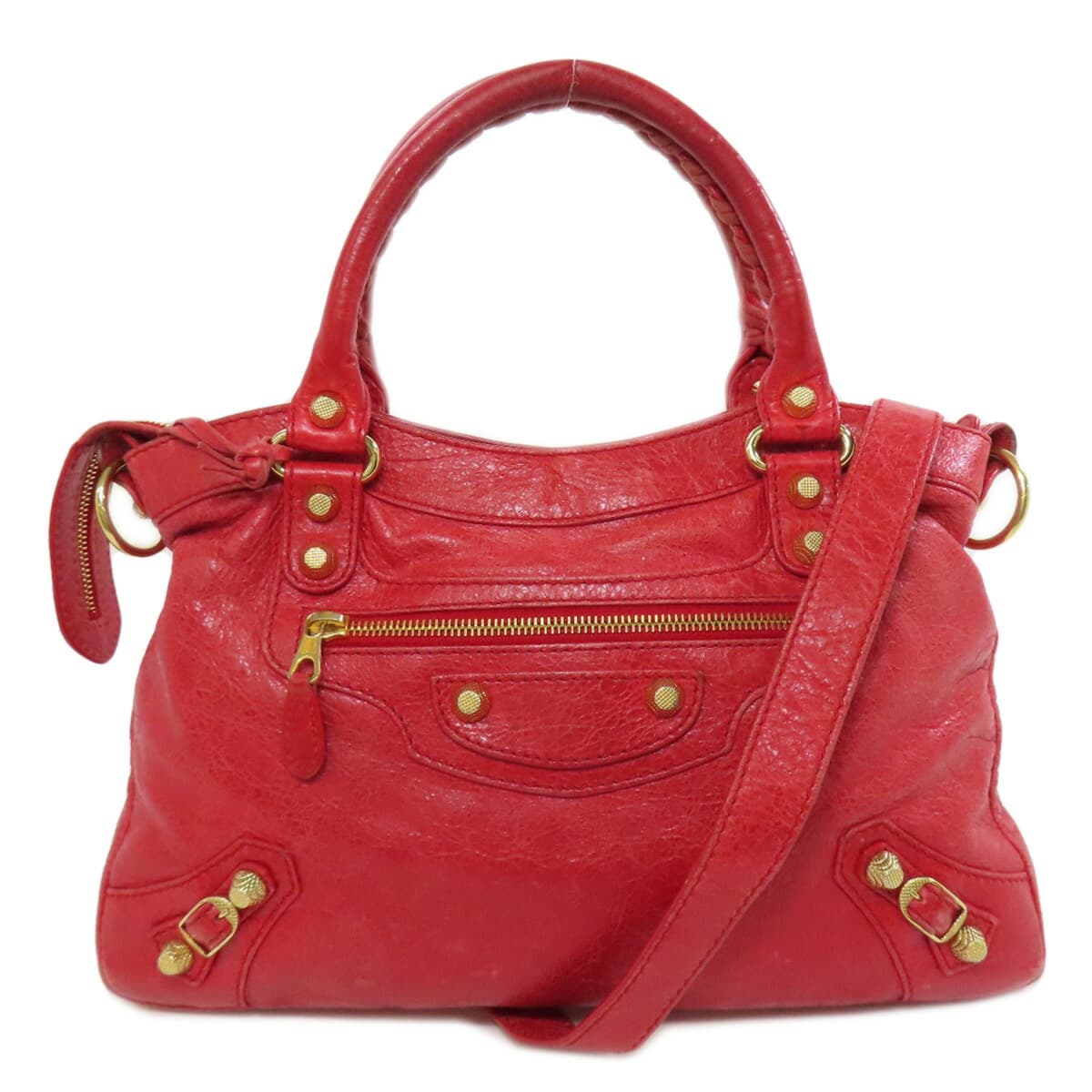 Balenciaga Giant Town Handbag Leather for Women [Used] [BALENCIAGA]