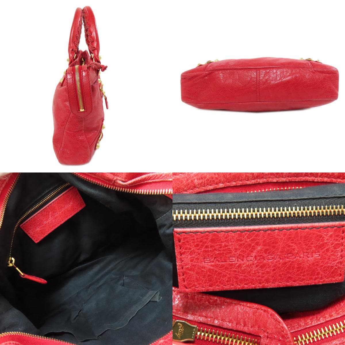 Balenciaga Giant Town Handbag Leather for Women [Used] [BALENCIAGA] 3