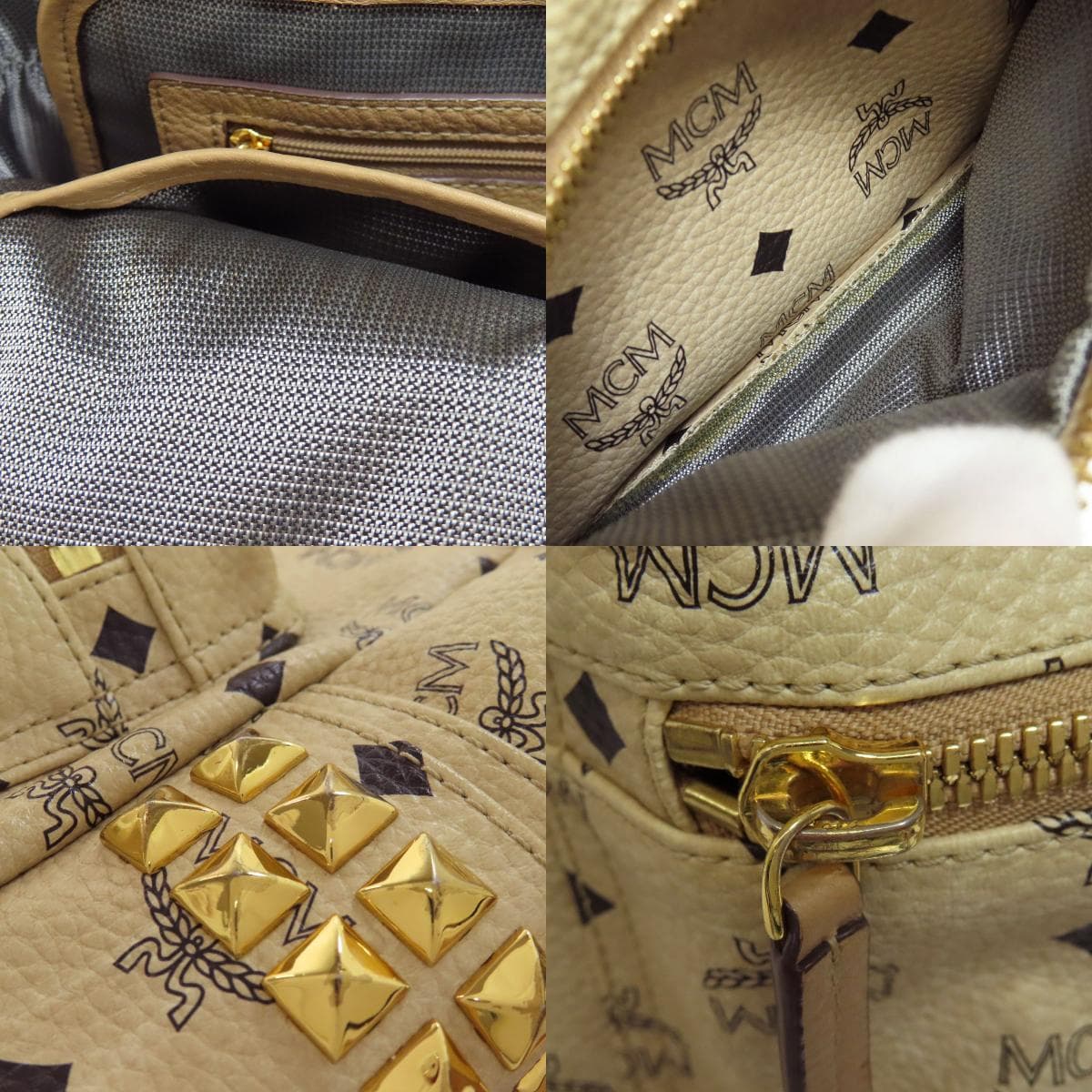 MCM Logo Backpack/Daypack PVC for Women [Used] [MCM] 8