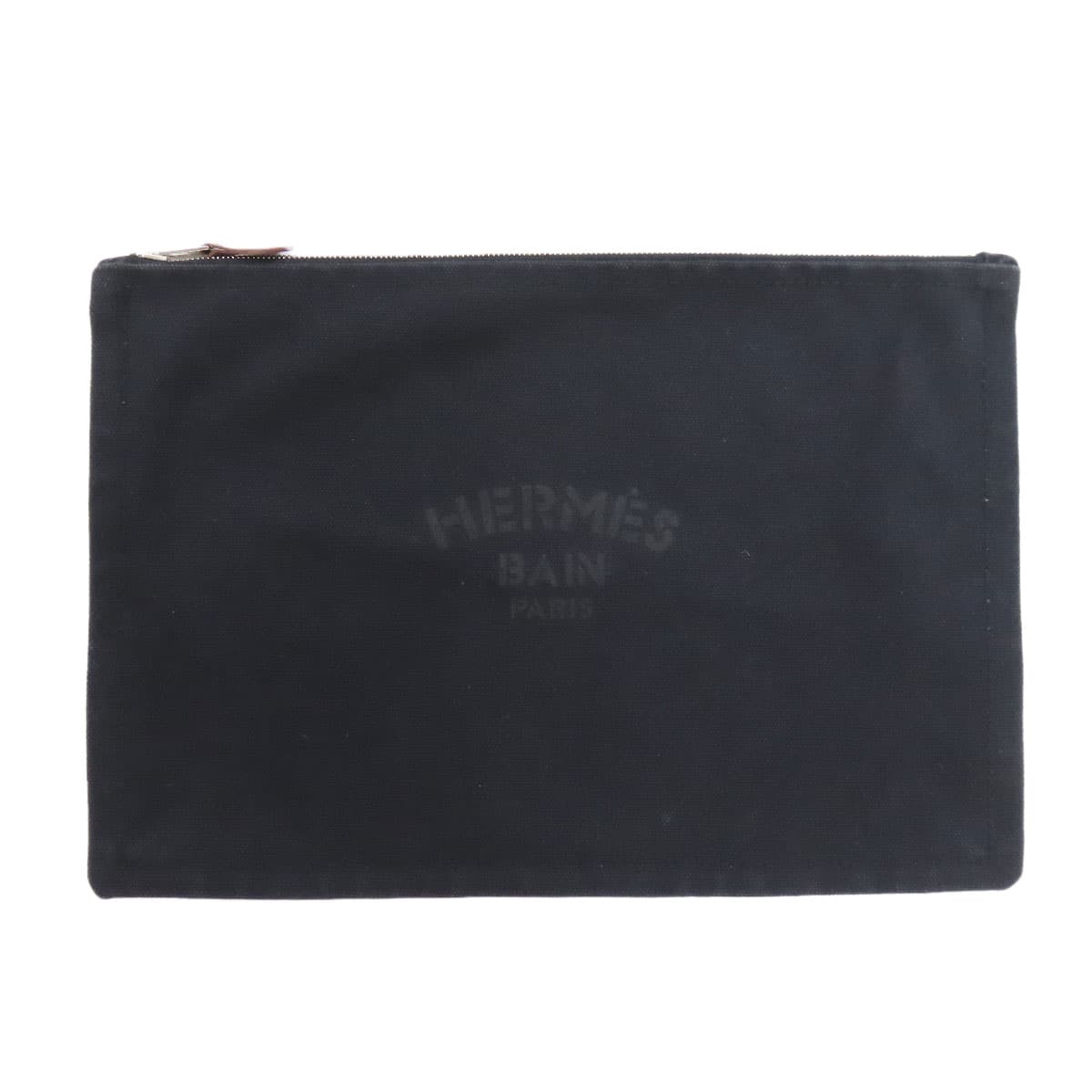 Hermès Logo Accessory Pouch Cotton Ladies [Used] [HERMES]