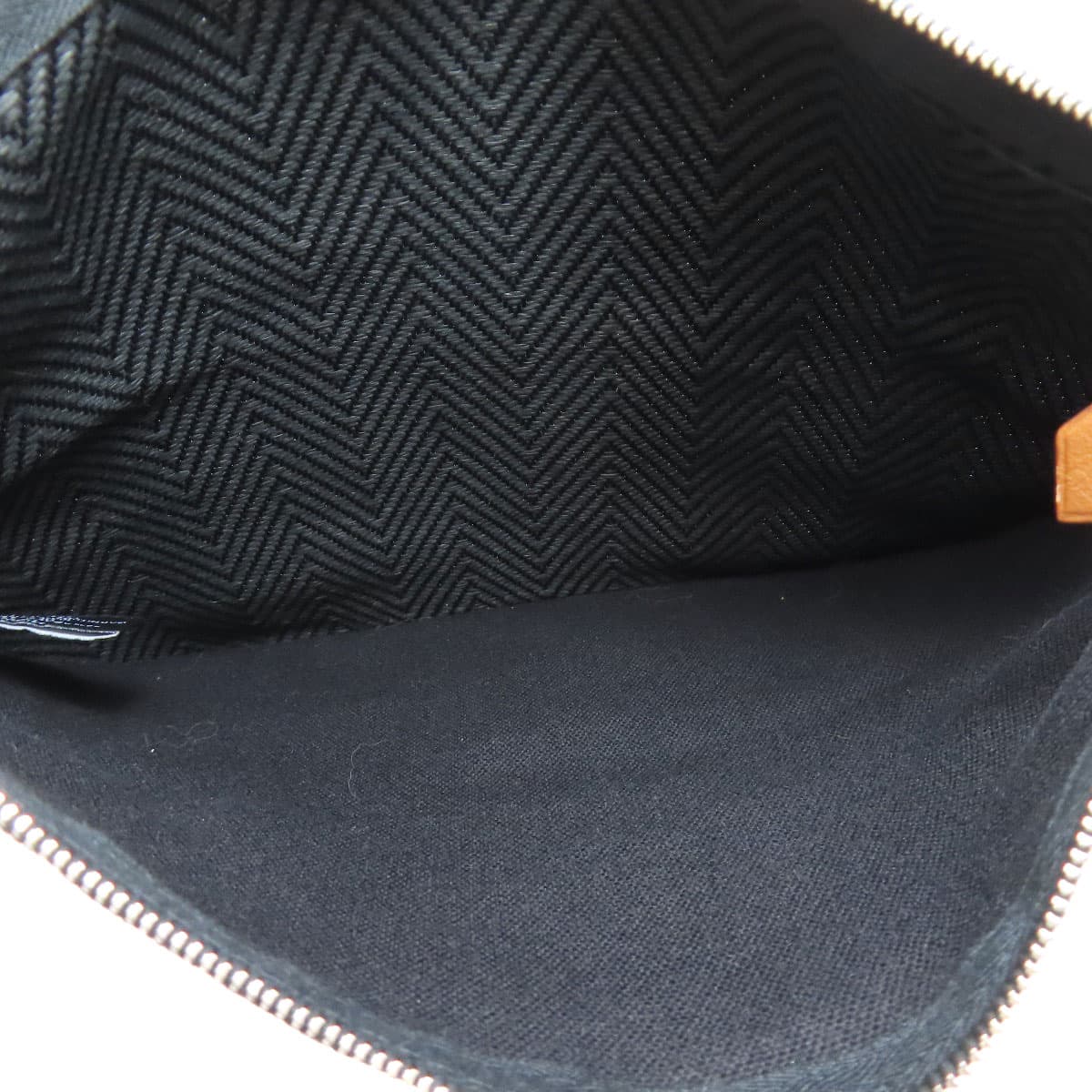 Hermès Logo Accessory Pouch Cotton Ladies [Used] [HERMES] 5