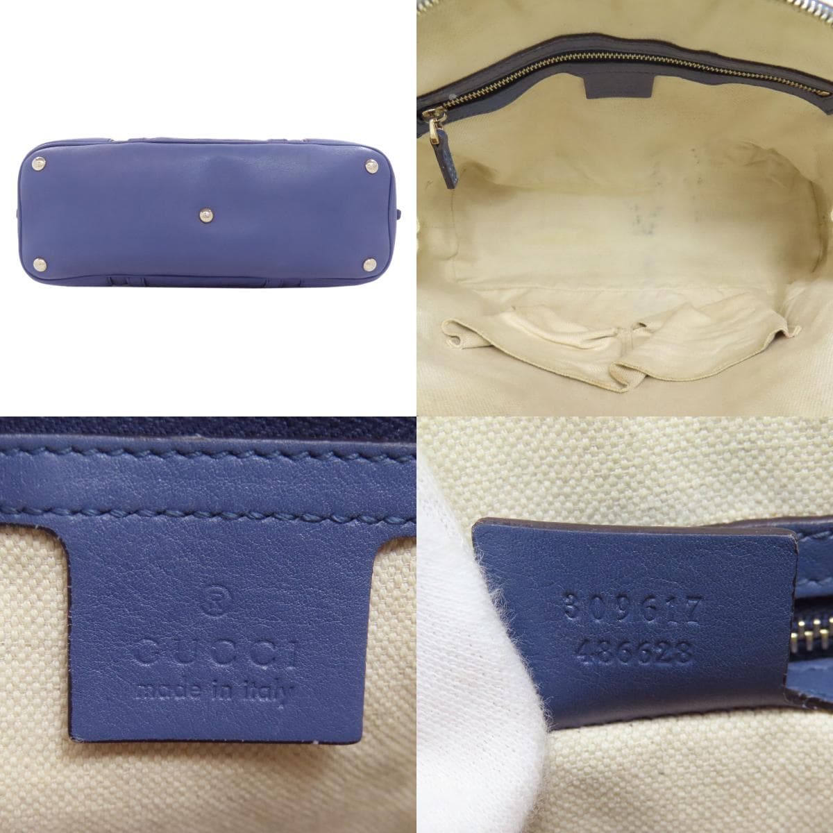 Gucci 309617 GG Signature Micro Guccissima 2WAY Handbag Leather Ladies [Used] [GUCCI] 309617 4